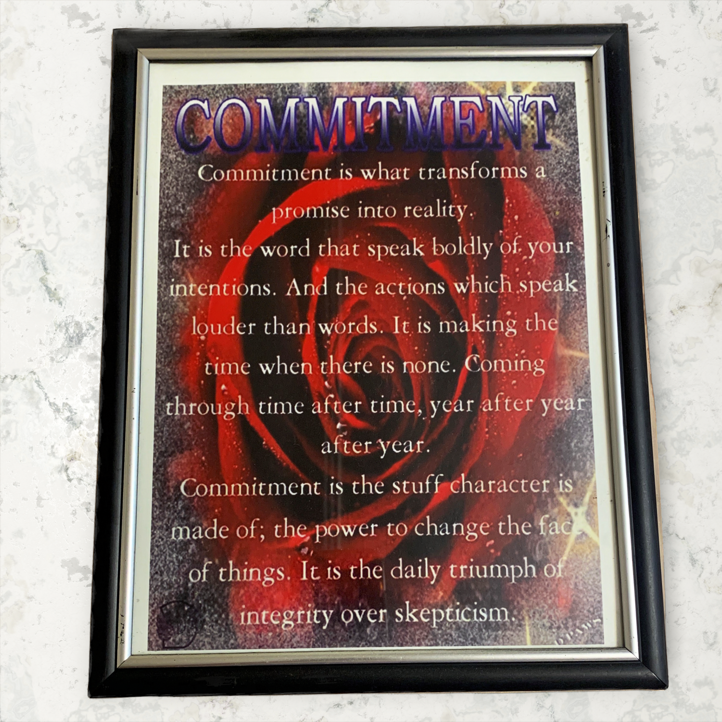 "Commitment" Print with Frame
