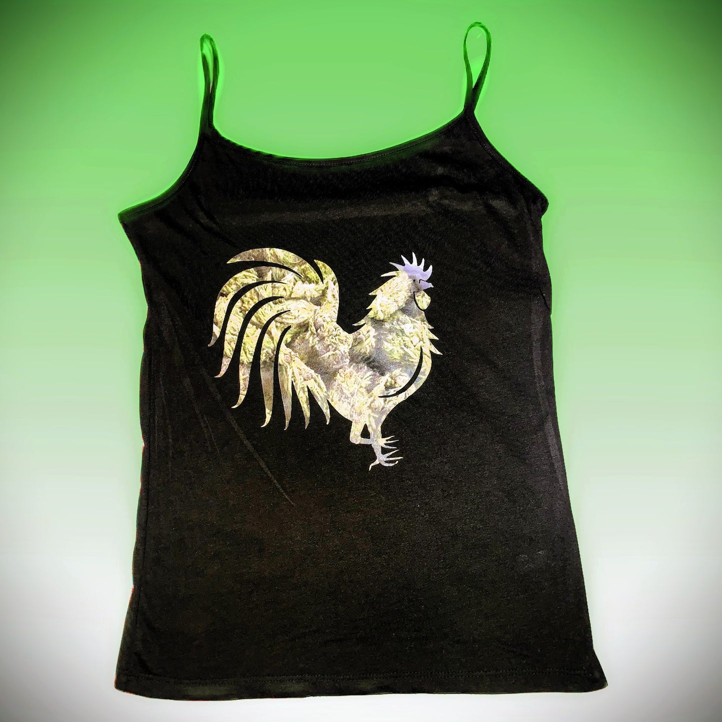 Black Cami-Tank with Rooster image