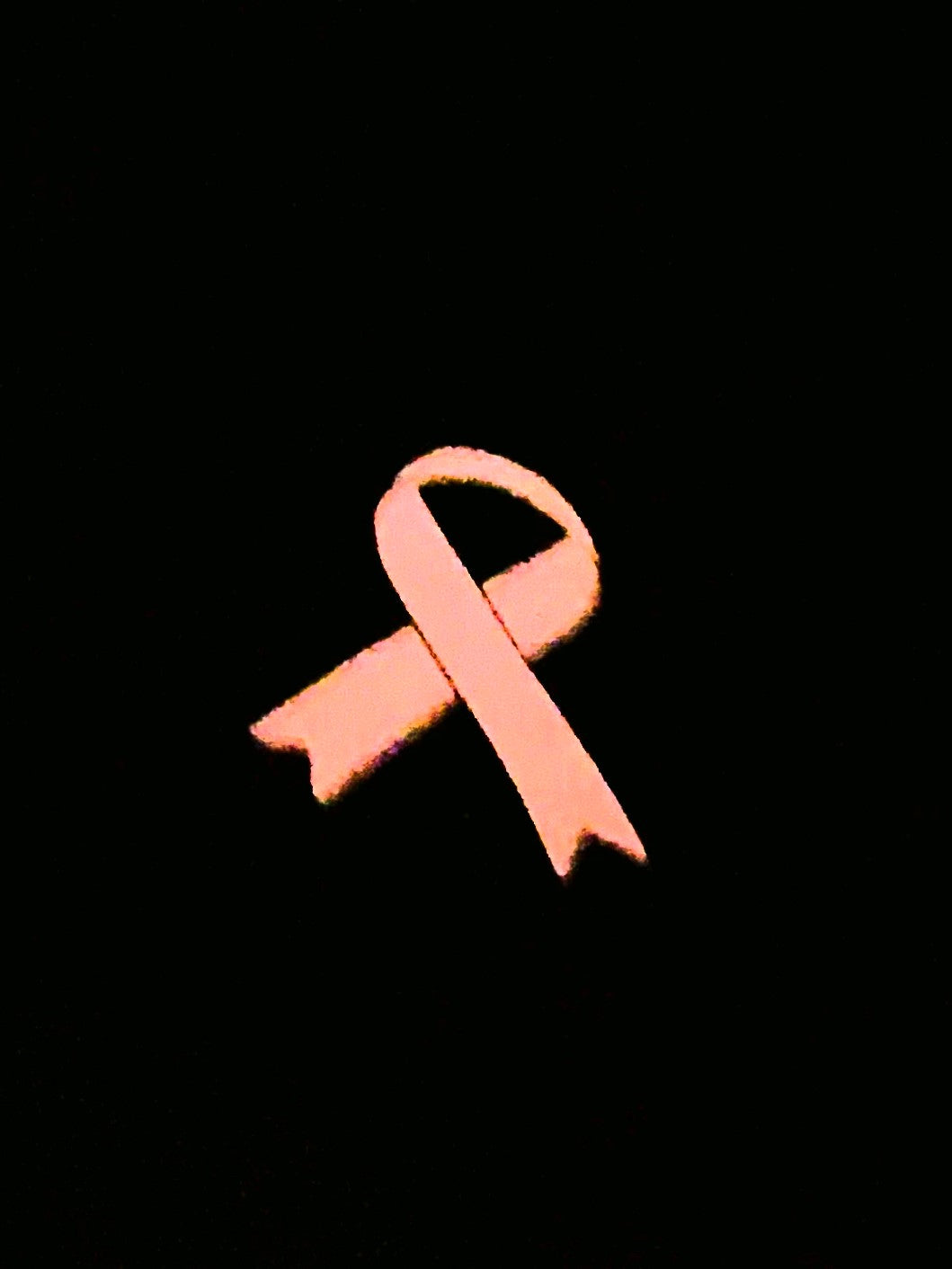 Adult Fleece Lined Knit Beanies with Glow-in-the-Dark Breast Cancer Symbol