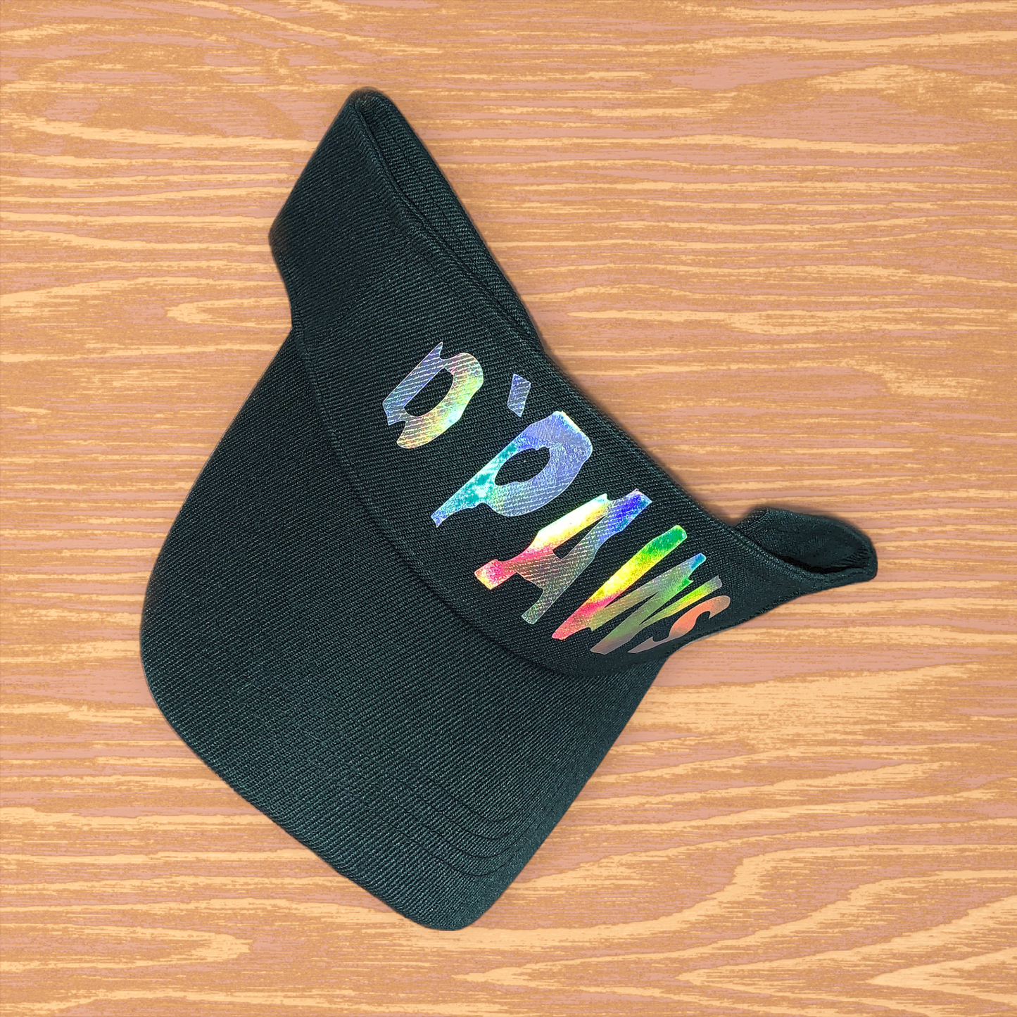 Kelly Green Visor with Mirror Vinyl Graphics