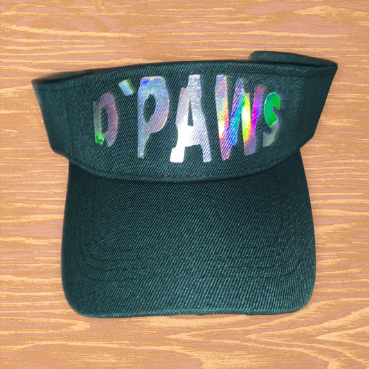 Kelly Green Visor with Mirror Vinyl Graphics