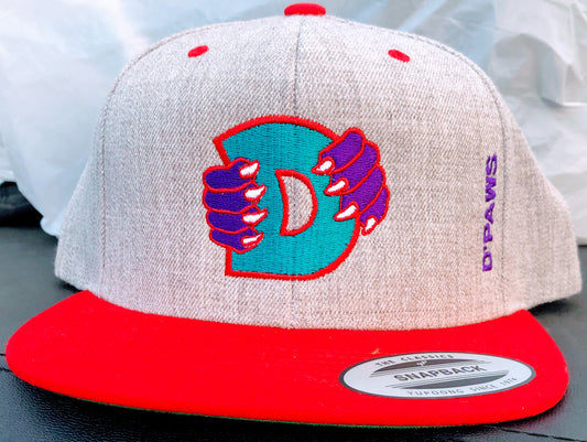 Adult Gray Snapback Hat with Embroidered Logo