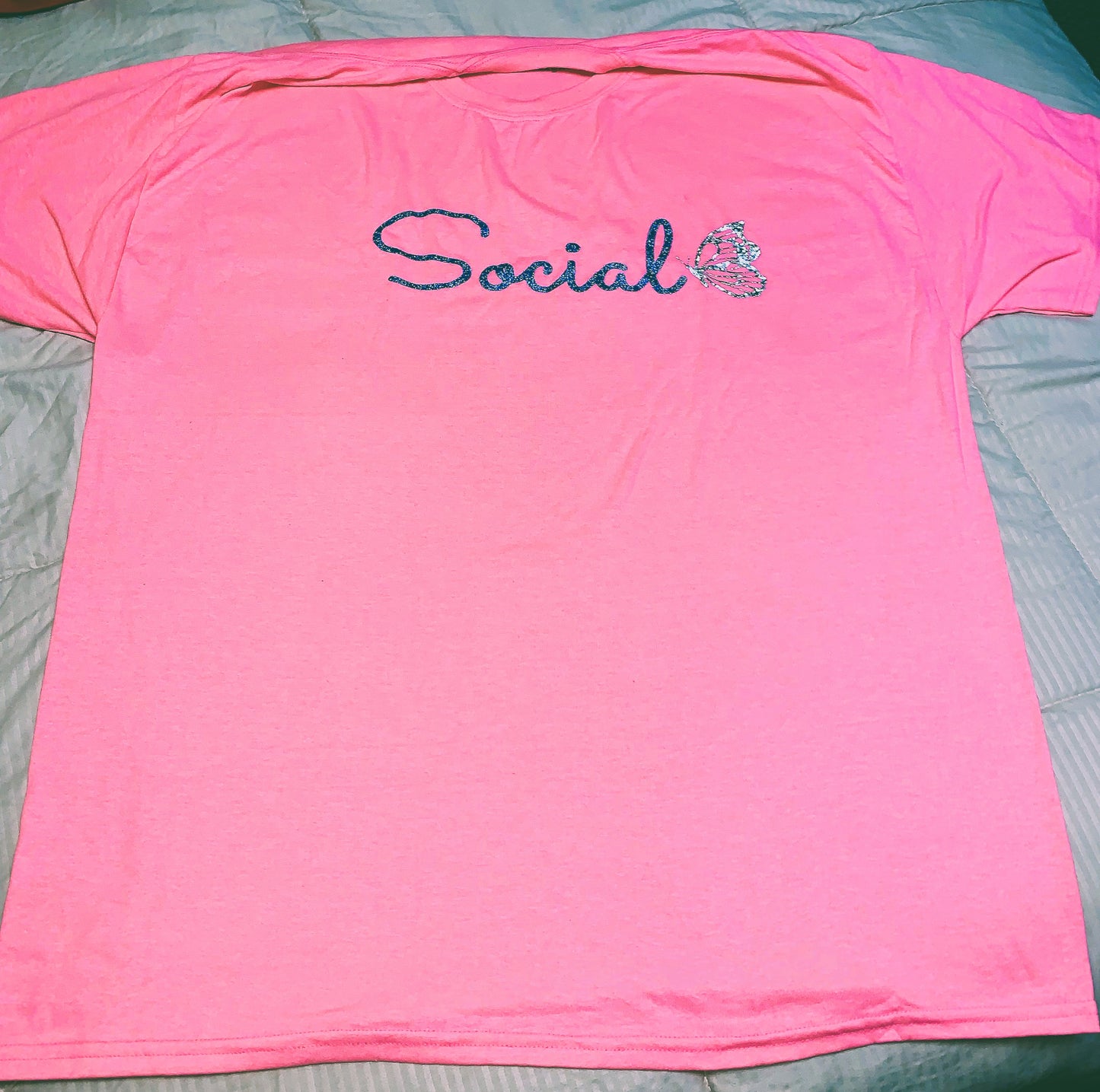 Social Butterfly Pink T-shirt
