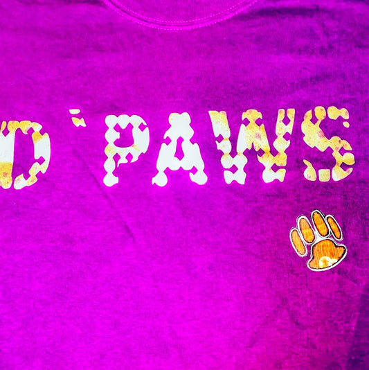Paws print with Gold graphics T-shirt