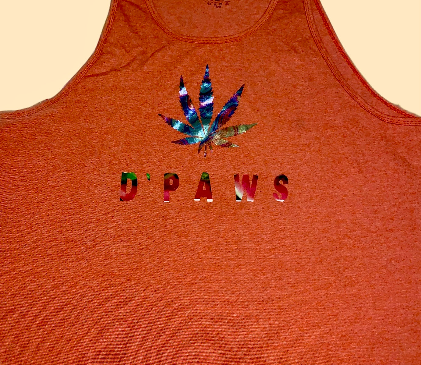 Orange Tank with Watermelon Cush Design